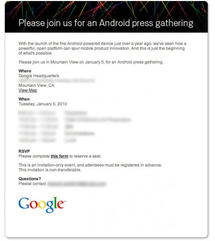 谷歌1月6日召开Android发布会谷歌手机露端倪