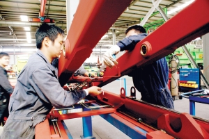 海沃机械生产线一角。资料图片