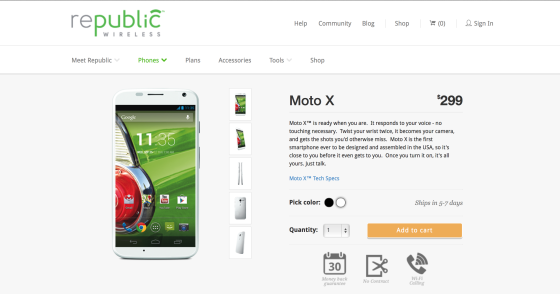美国小运营商Republic改装Moto X，围绕WiFi打造智能手机通信