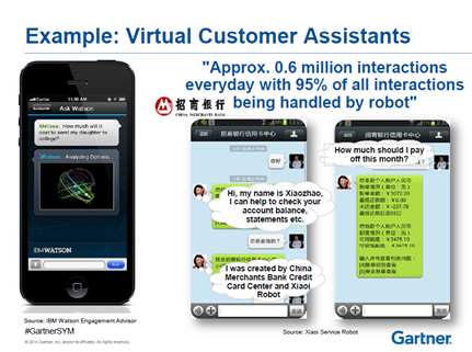 小机器人成为2014Gartner全球峰会上典型案例